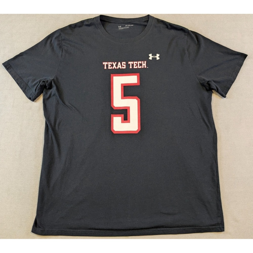 Texas Tech Jersey Shirt Mens 2XL XXL Black Under Armour Patrick Mahomes NFL